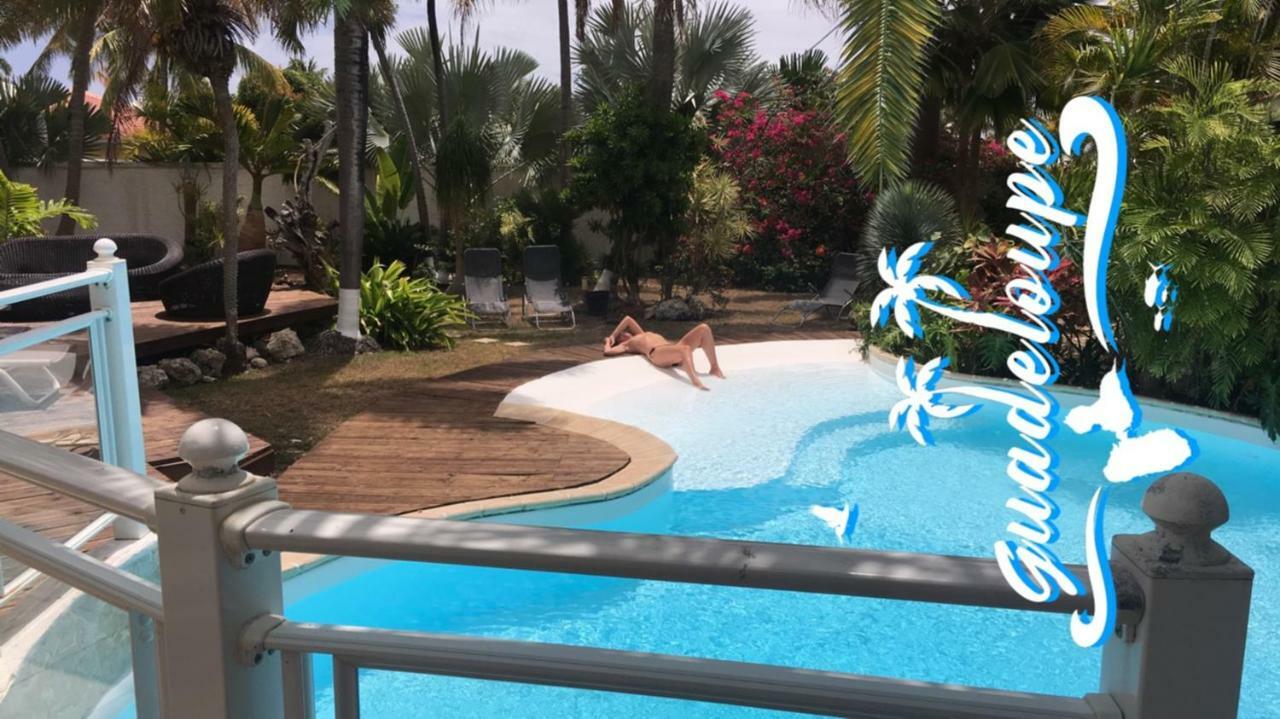 Villa Iguanou Et Piscine En Bord De Mer Proche Plages Marina Et Golf Saint-Francois  Exterior foto